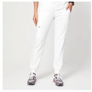Figs Women’s XS Regular White Zamora - Jogger Scrub Pants